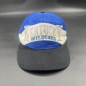 Vintage Kentucky Wildcats Logo7 SnapBack Hat Large Script Spell Out Embroidered